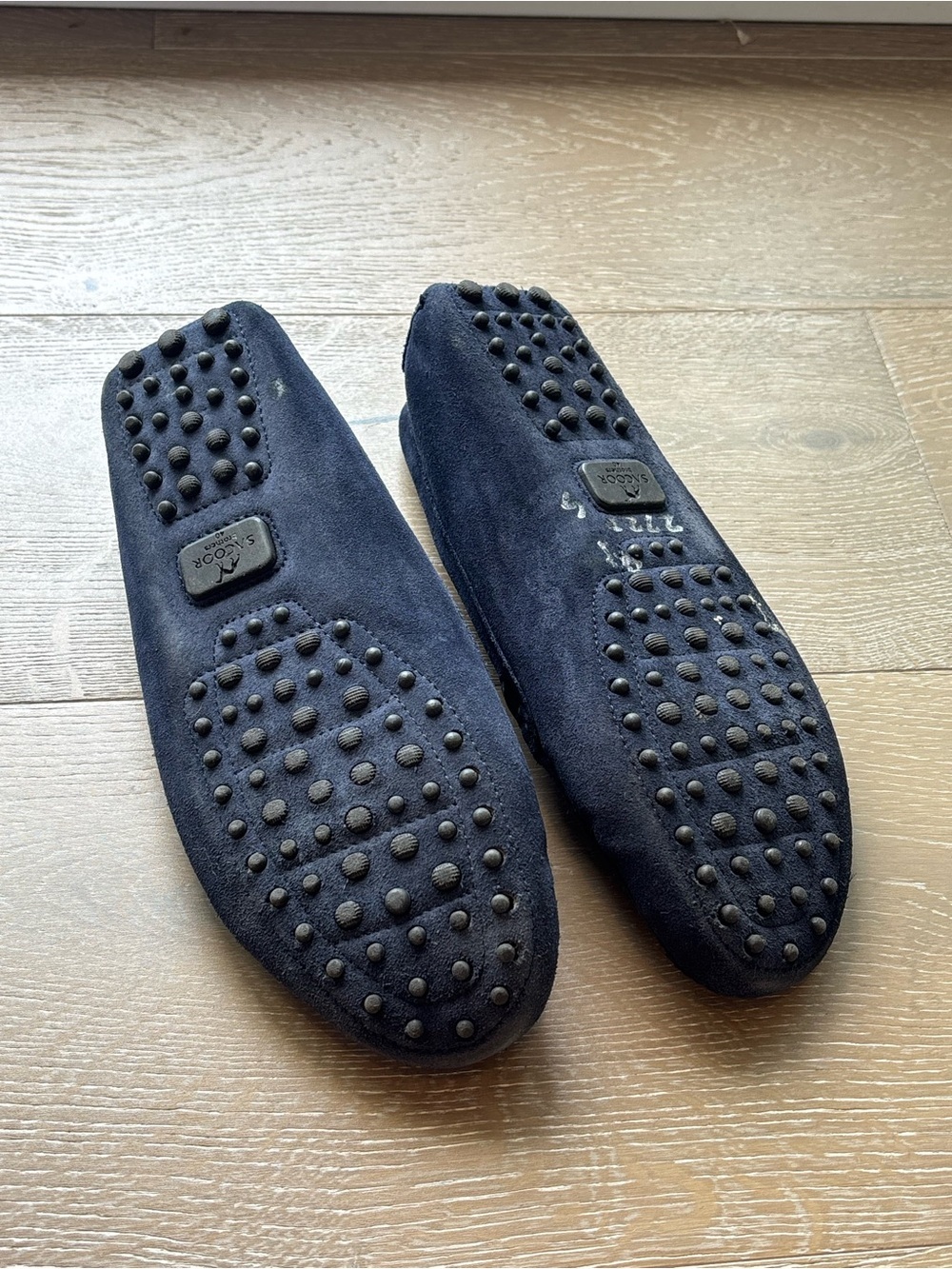 Sacoor Brother’s Navy Suede Bow Moccasin Loafers - Picture 5 of 7